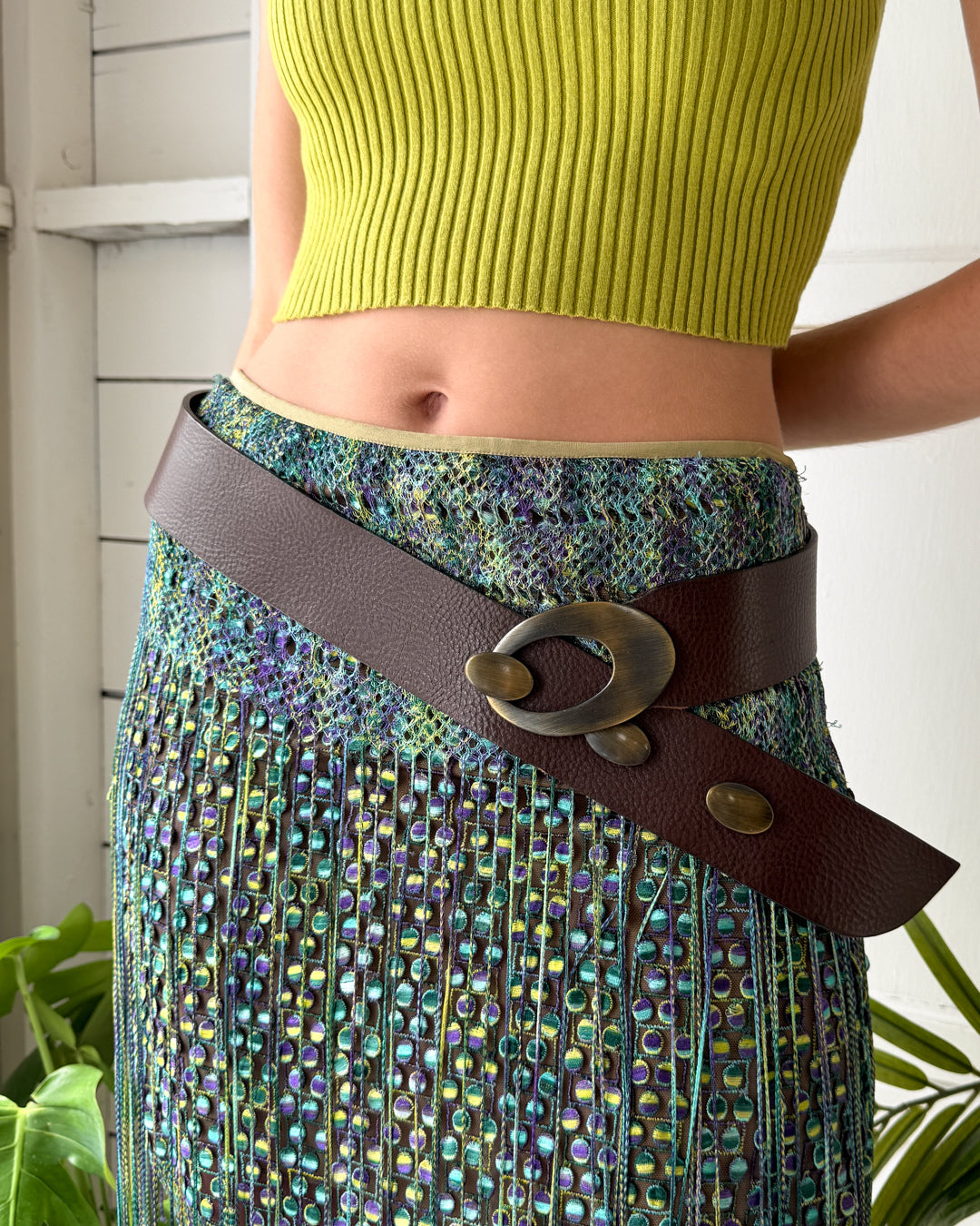 00s Italian Leather Hip Belt