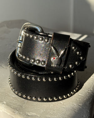 00s Playboy Studded Leather Belt