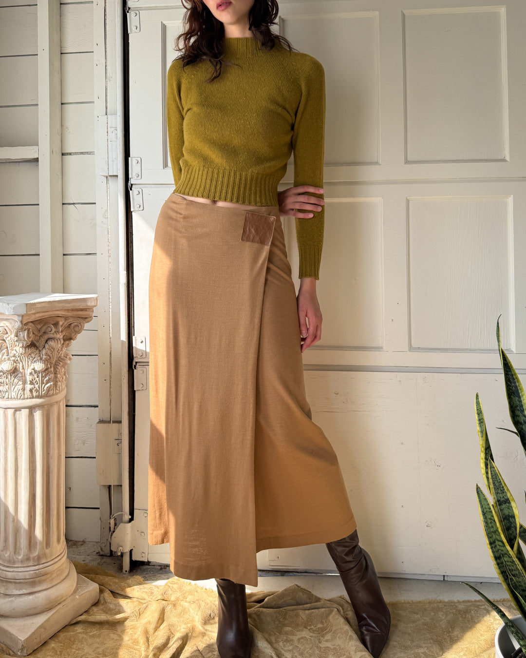 90s Wool Maxi Skirt | M