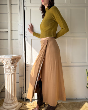 90s Wool Maxi Skirt | M
