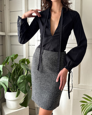00s Cashmere Skirt Suit | S