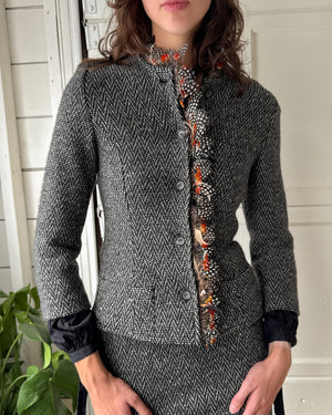 00s Cashmere Skirt Suit | S