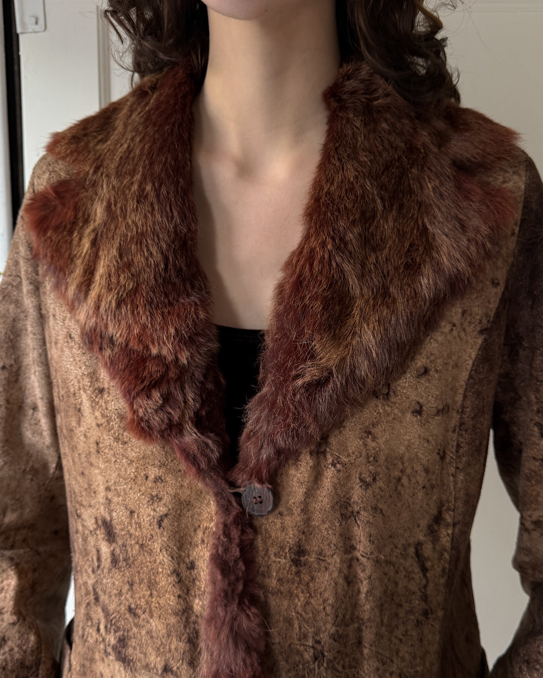 00s Suede & Fur Jacket | S-M