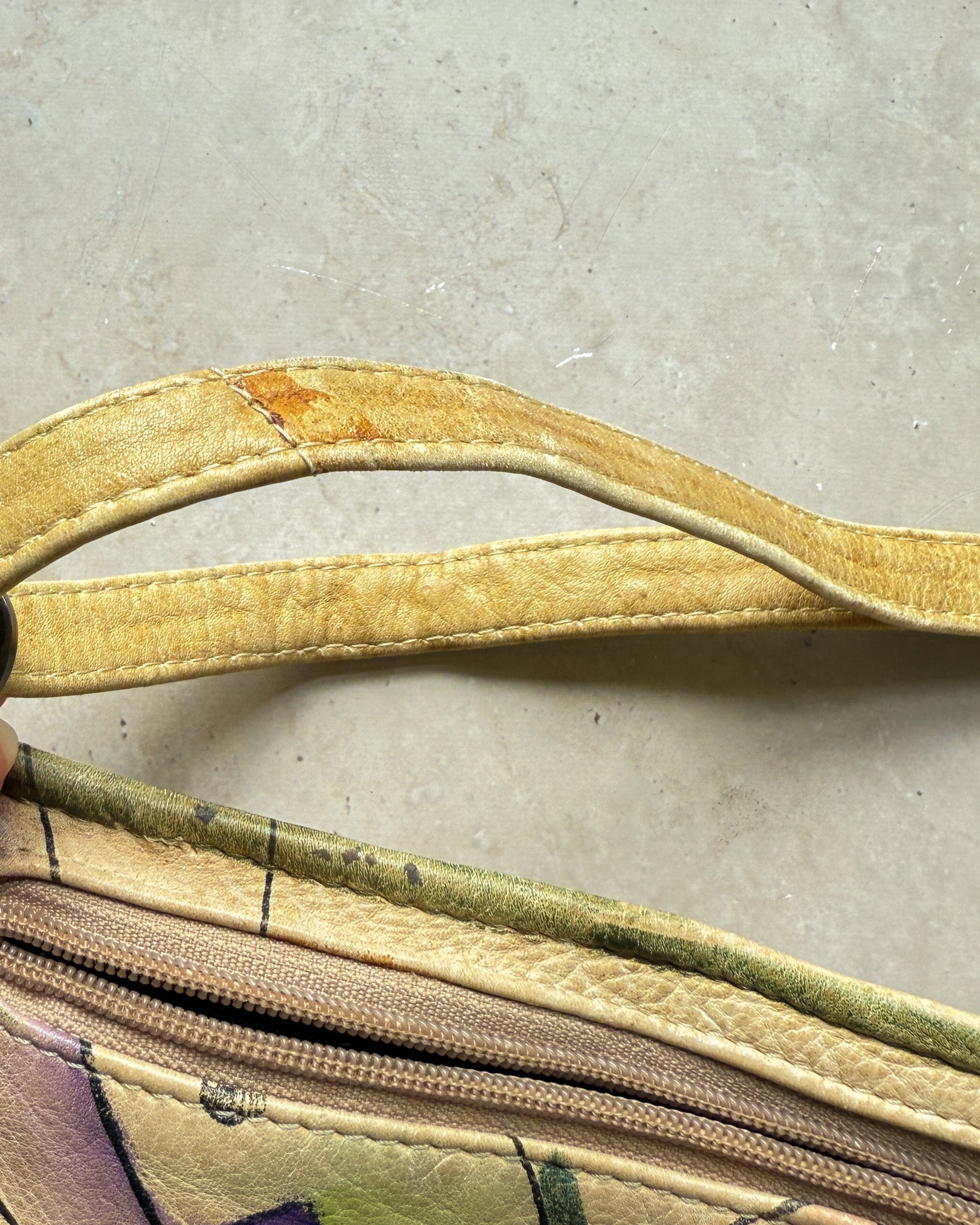 80s Painted Leather Hip/Sling Bag