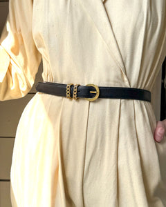 80s Paloma Picasso Leather Belt - Lucky Vintage