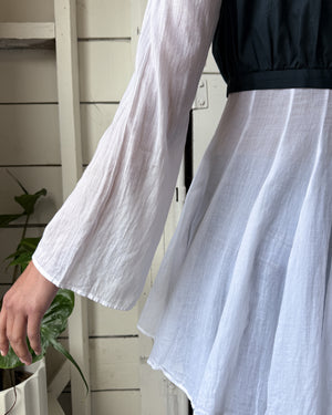 90s Kenzo White Cotton Tunic | S