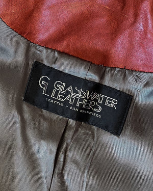 70s Glasswater Leather Jacket