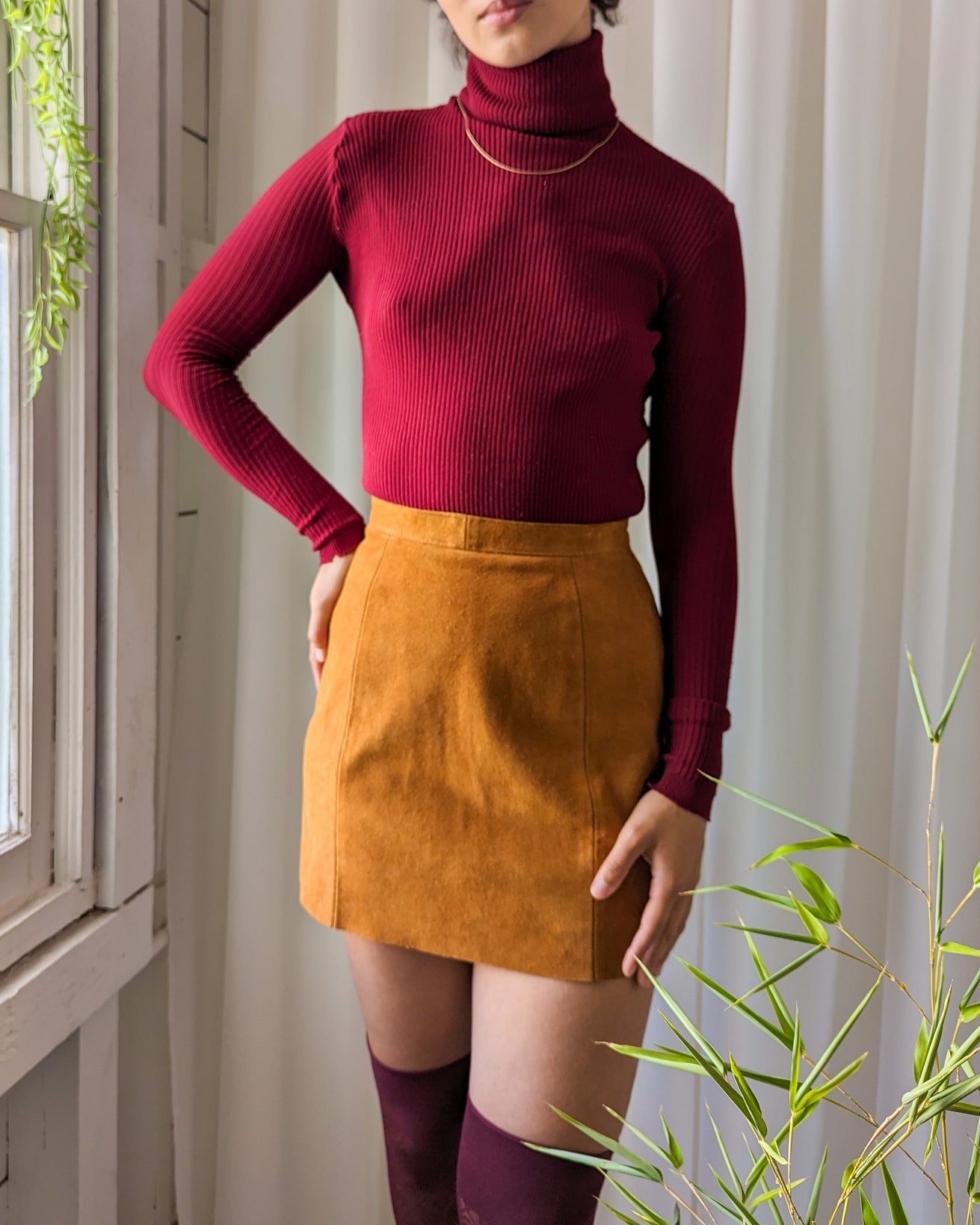 80s Leather Mini Skirt