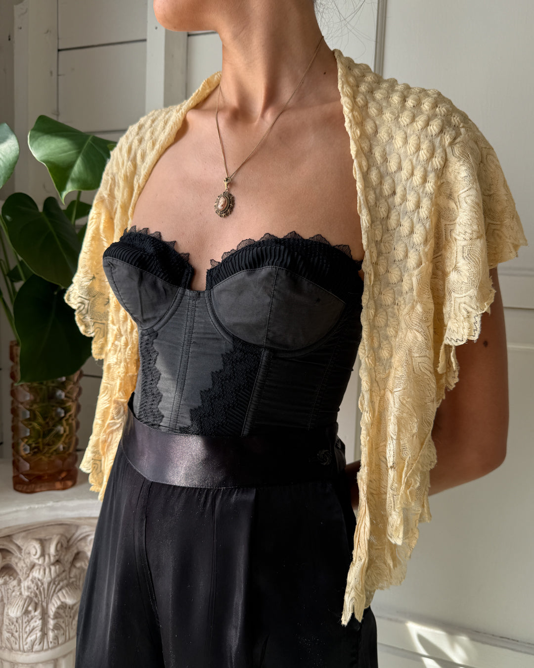 Antique 1860s Silk Shawl