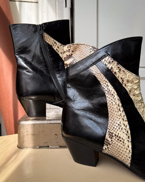 70s Snakeskin Ankle Boots | 11