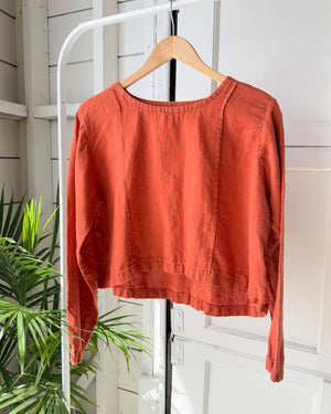 90s Cropped Linen Top | S-M Comes in 5 Colors!