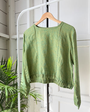 90s Cropped Linen Top | S-M Comes in 5 Colors!