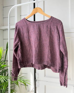 90s Cropped Linen Top | S-M Comes in 5 Colors!