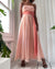 70s Peach Chiffon Gown