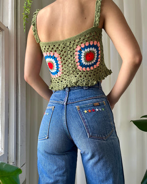 70s Crochet Crop Top
