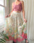 70s Semi Sheer Floral Maxi Skirt