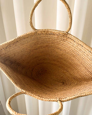 70s Oversized Raffia Beach Bag