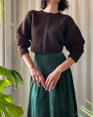 80s Perry Ellis Cropped Wool Sweater