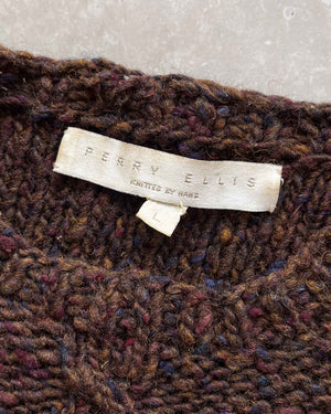 80s Perry Ellis Cropped Wool Sweater