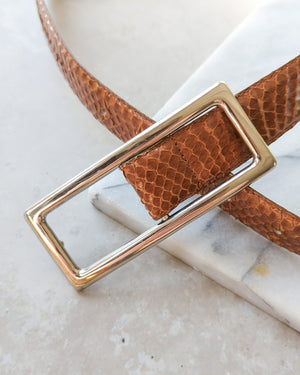 80s Dior Snakeskin Leather Belt