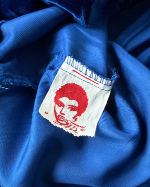 80s Betsey Johnson Crushed Velvet Dress | XS-S