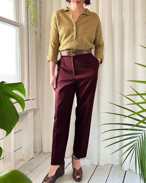 90s Burgundy Trousers