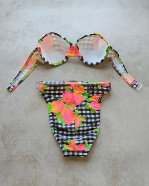 90s Gingham Floral Bikini