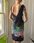 Y2K Floral Deep V-Neck Dress
