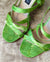 90s Green Floral Heels