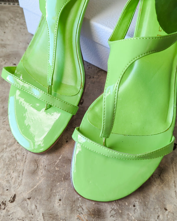 OAVQHLG3B Women's Sandals Chunky High Heel Feather Sexy Summer Slippers  Casual Fluorescent Green Shoes - Walmart.com