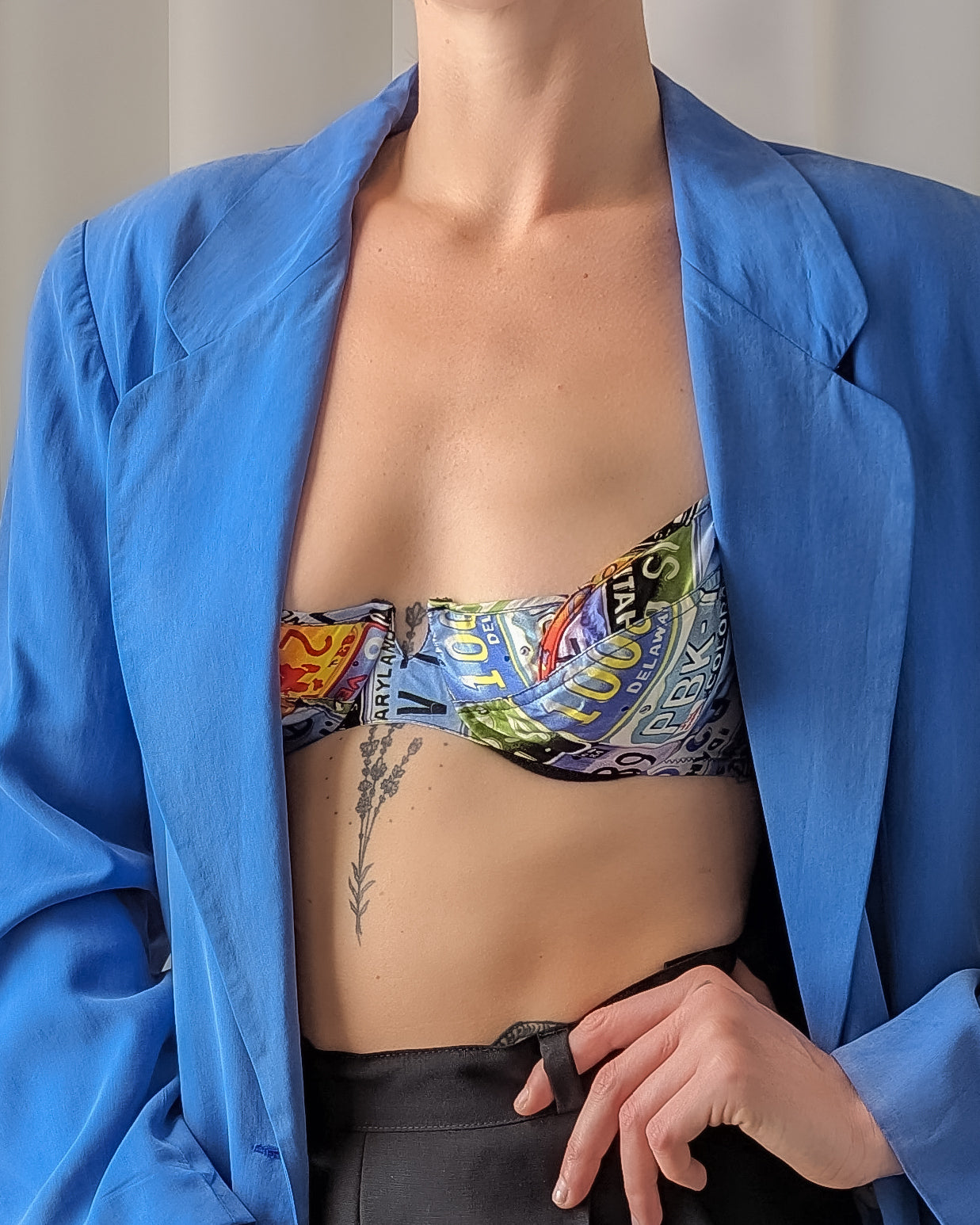 90s Silk Novelty Print Bra