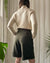 90s Olive Wool Bermuda Shorts | XS