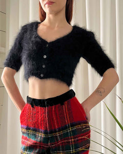 90s Perry Ellis Angora Cardigan | XS-S - Lucky Vintage