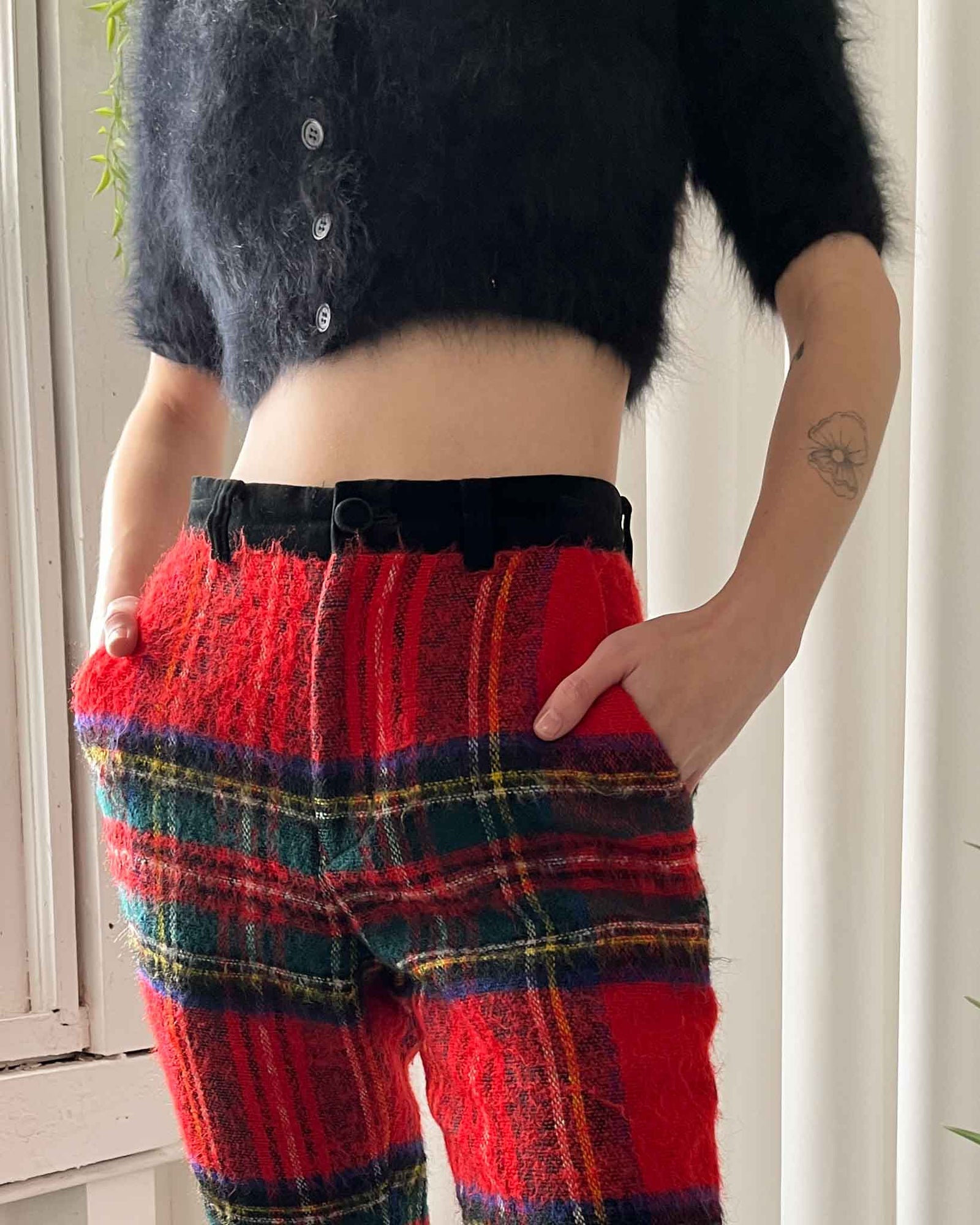90s Gaultier Tartan Wool Pants | XS-S