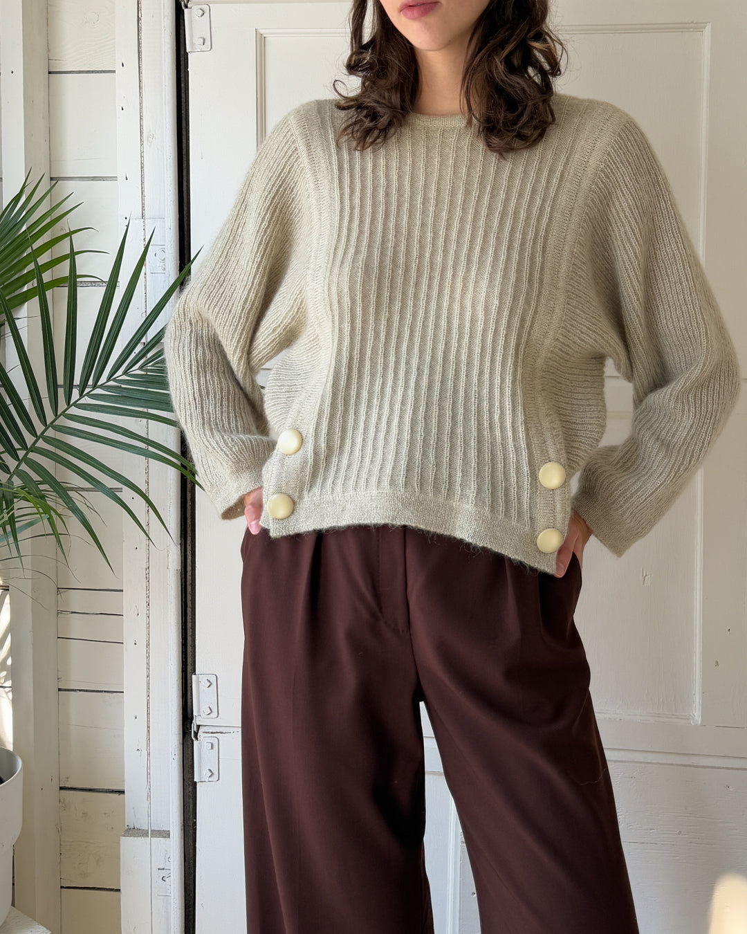 80s Italian Mohair Sweater | M-L