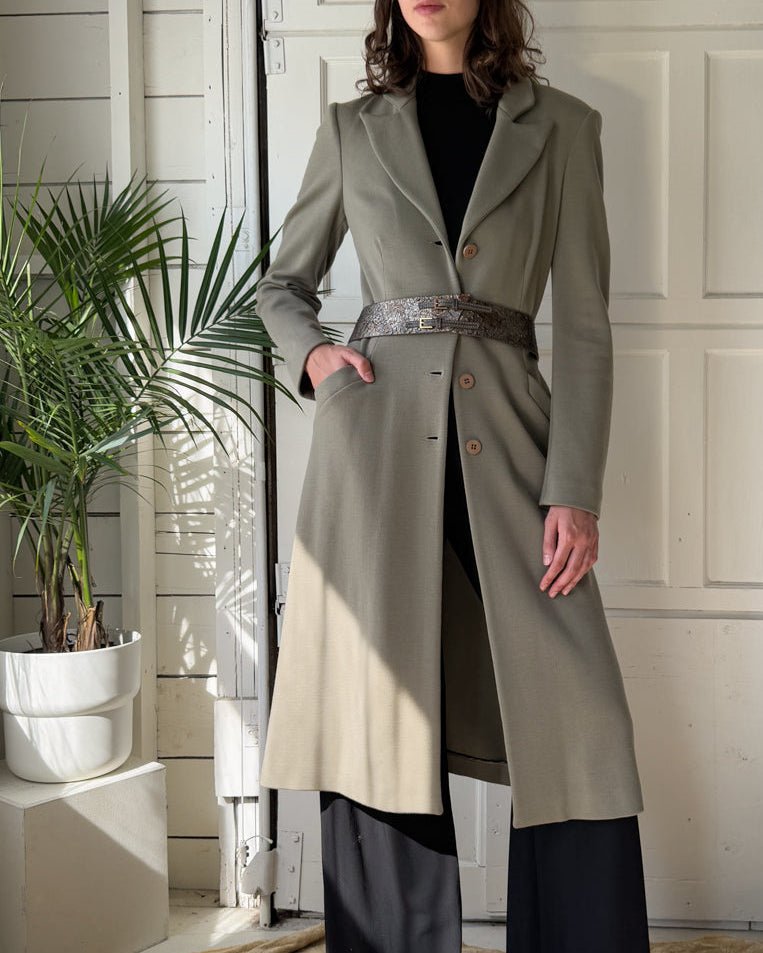 00s Armani Gray Wool Jacket | S