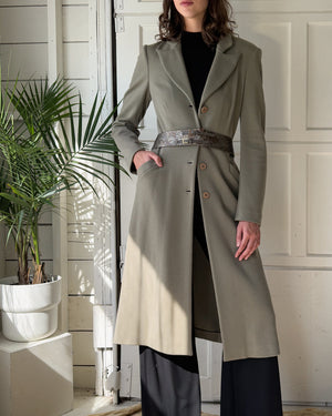 00s Armani Gray Wool Jacket | S