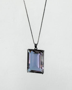 Alexandrite Glass Pendant Necklace