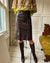 Alberta Ferretti Brown Leather Skirt | M