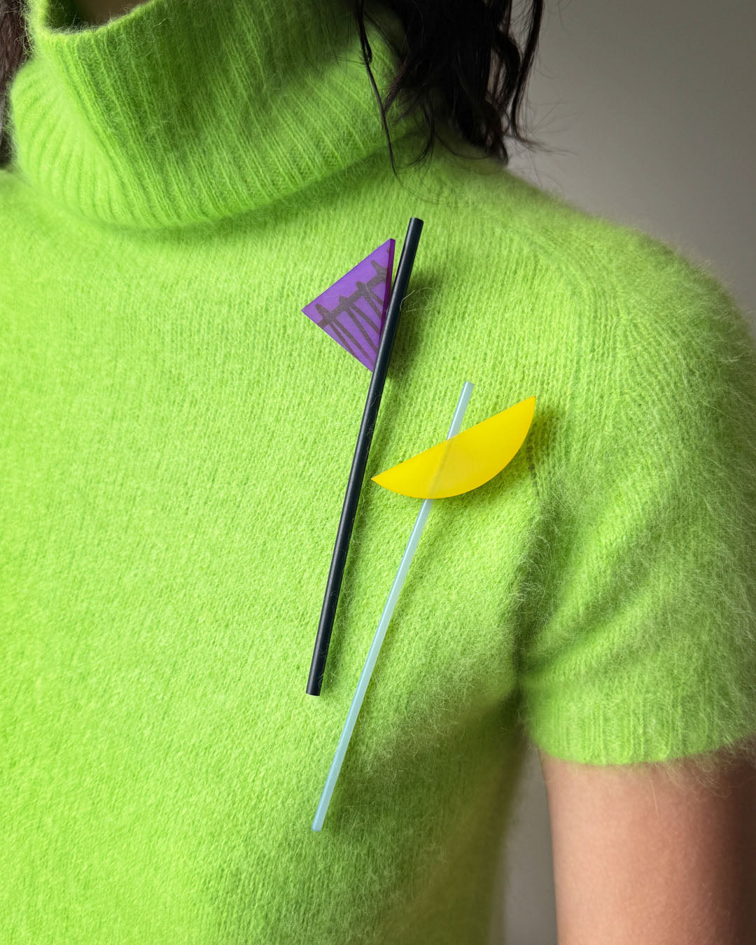 80s Alison Baxter Flag Brooch