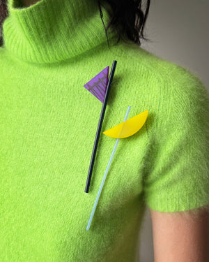 80s Alison Baxter Stick Brooch