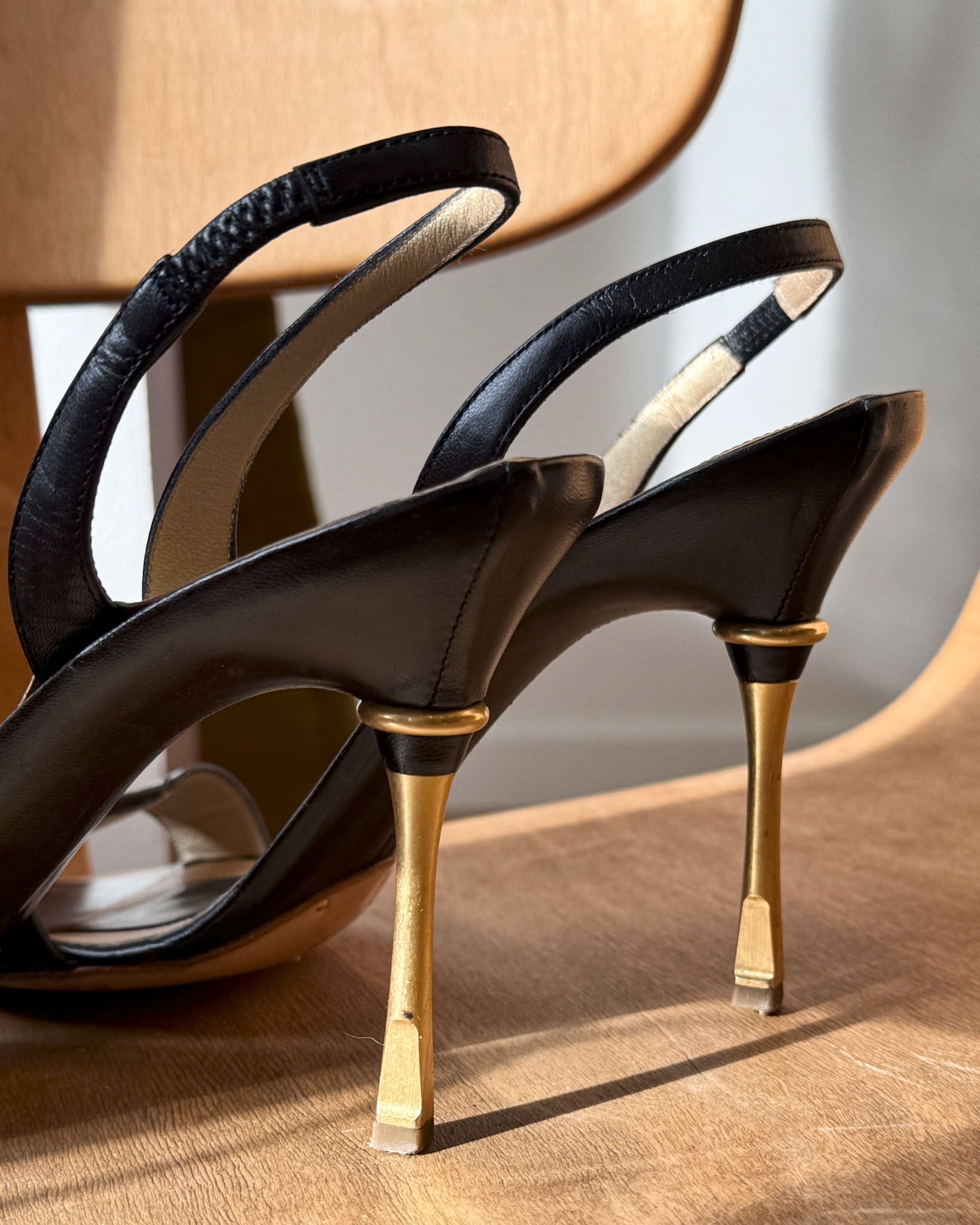 Bottega Veneta Gold Buckle Heels | 7.5-8