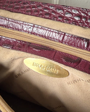 00s Brahmin Croc Embossed Bag