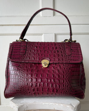 00s Brahmin Croc Embossed Bag