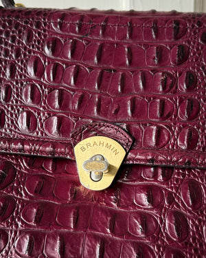 00s Brahmin Croc Embossed Bag
