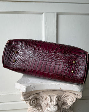 00s Brahmin Croc Embossed Bag