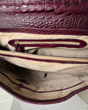 00s Brahmin Croc Embossed Bag