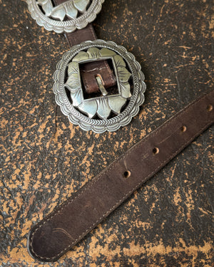 90s Brighton Sunflower Concho Belt