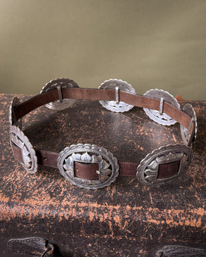 90s Brighton Sunflower Concho Belt