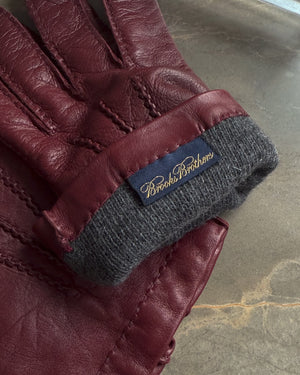 90s Brooks Brothers Burgundy Leather Gloves